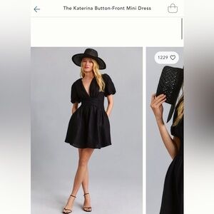 ANTHROPOLOGIE Katerina Button Front Mini Dress